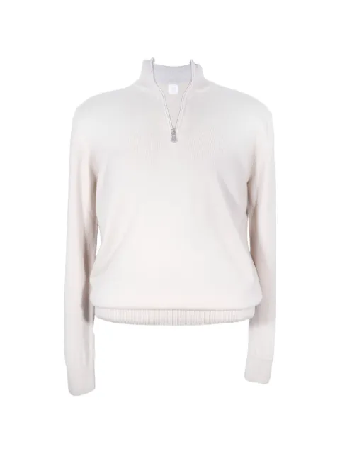 Eleventy quarter-zip ribbed-trim sweater