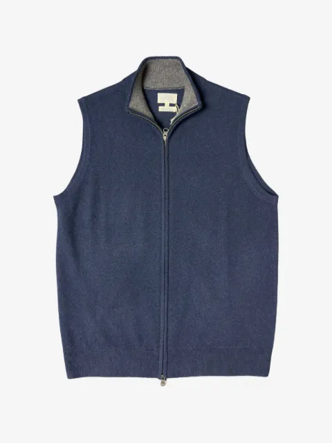 HARTFORD pull sans manches à fermeture zippée