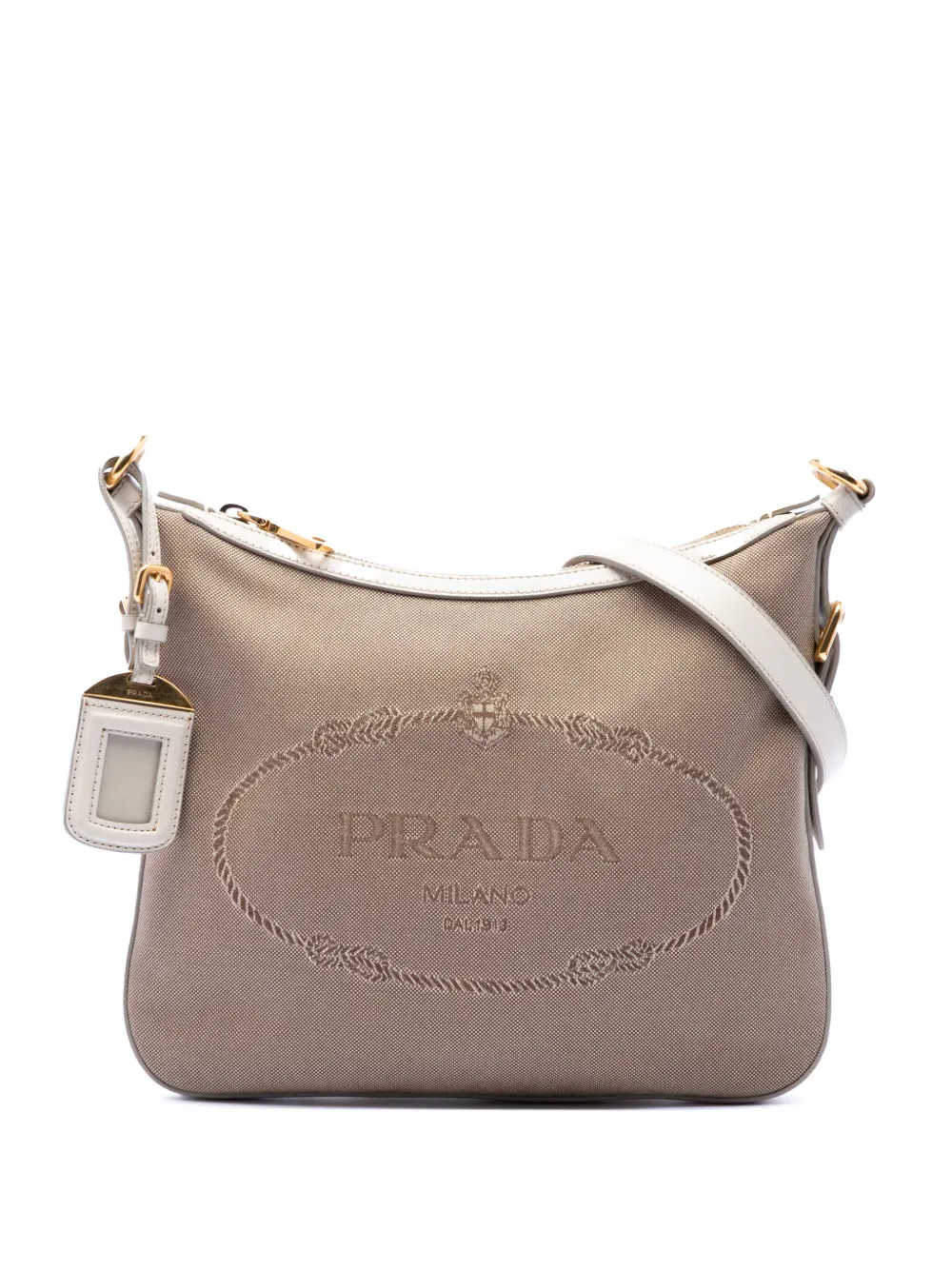 Prada Pre-Owned 2010-2026 Canvas Canapa Logo crossbody bag - Bianco
