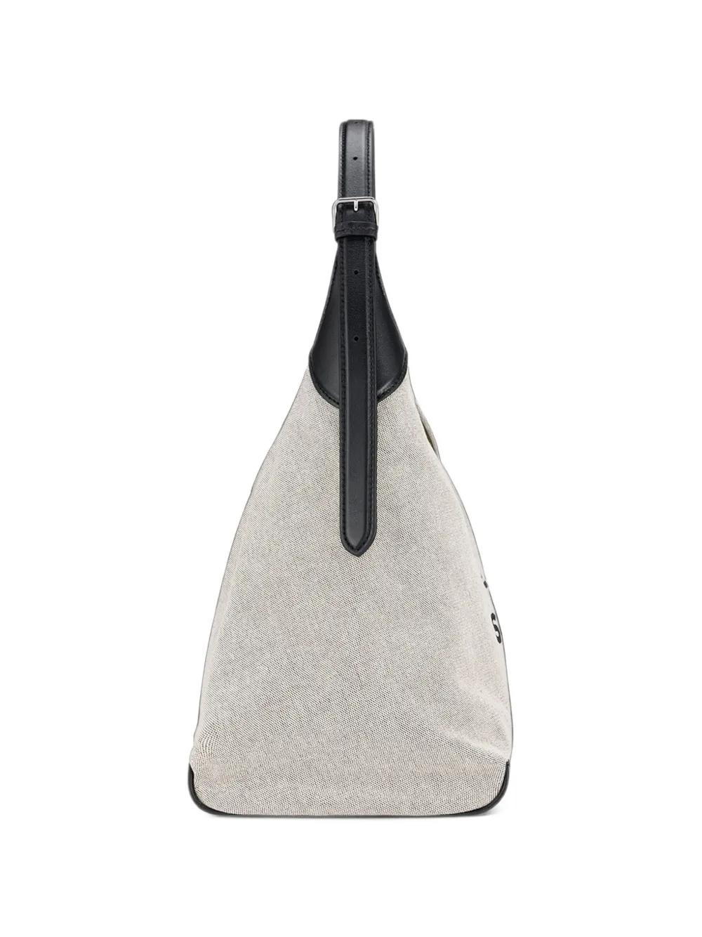 Marc Jacobs The leather-trim canvas belted Sack bag Beige