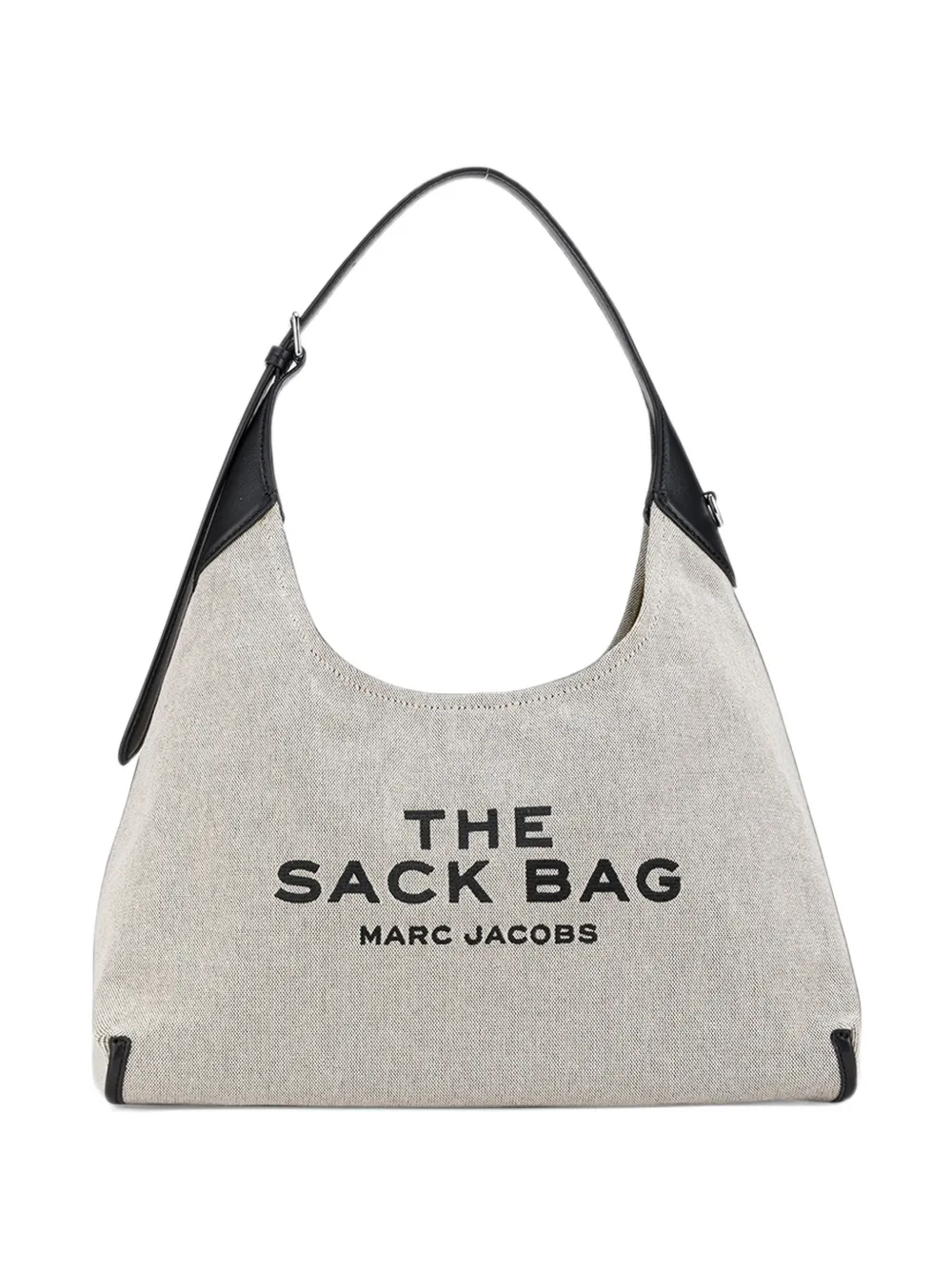 Marc Jacobs The leather-trim canvas belted Sack bag - Neutrals