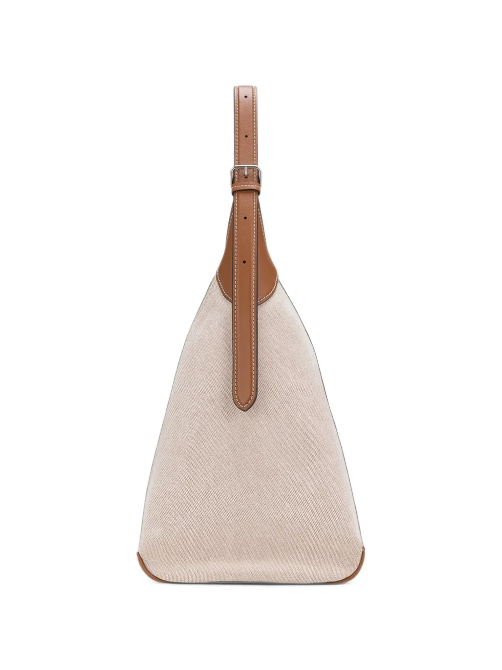 Marc Jacobs The leather-trim canvas belted sack bag Beige