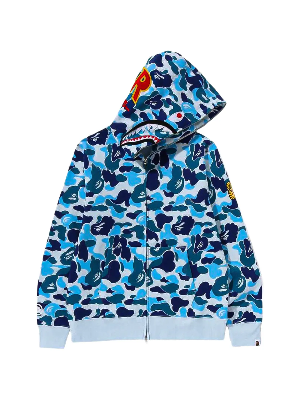 A BATHING APE® ABC Camo Shark zip-up hoodie - Blu