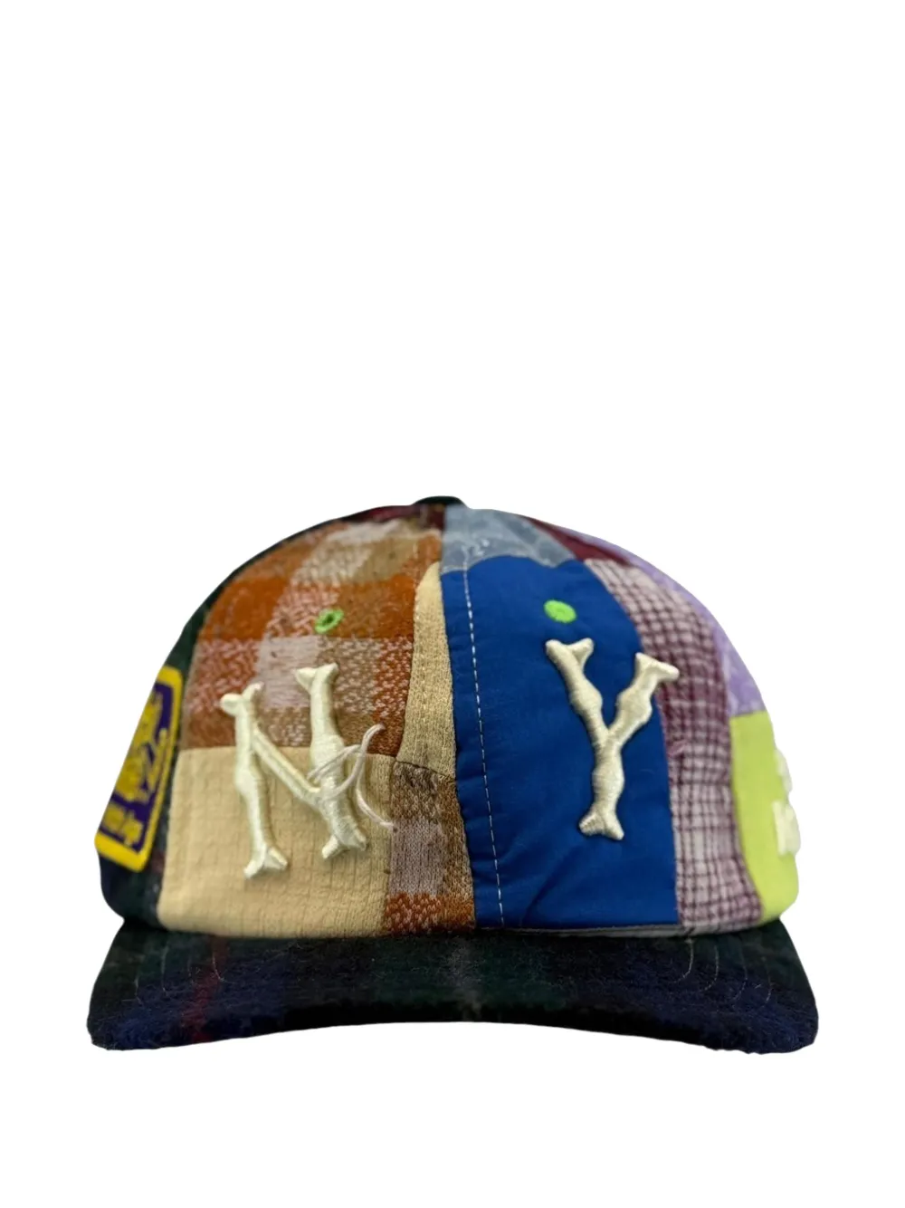 Better with Age patchwork logo-embroidered cap - Blu