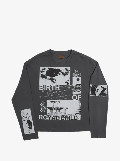 BIRTH OF ROYAL CHILD graphic-print long-sleeve sweatears