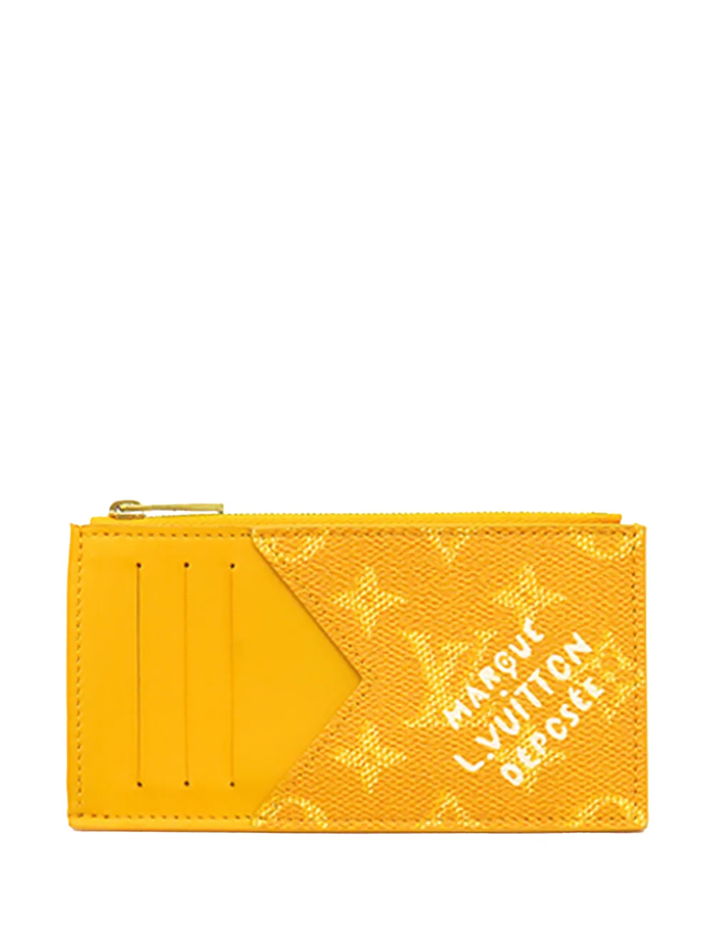 Pre-owned Louis Vuitton 2021-2026 Monogram Heritage Coin Card Holder In Yellow