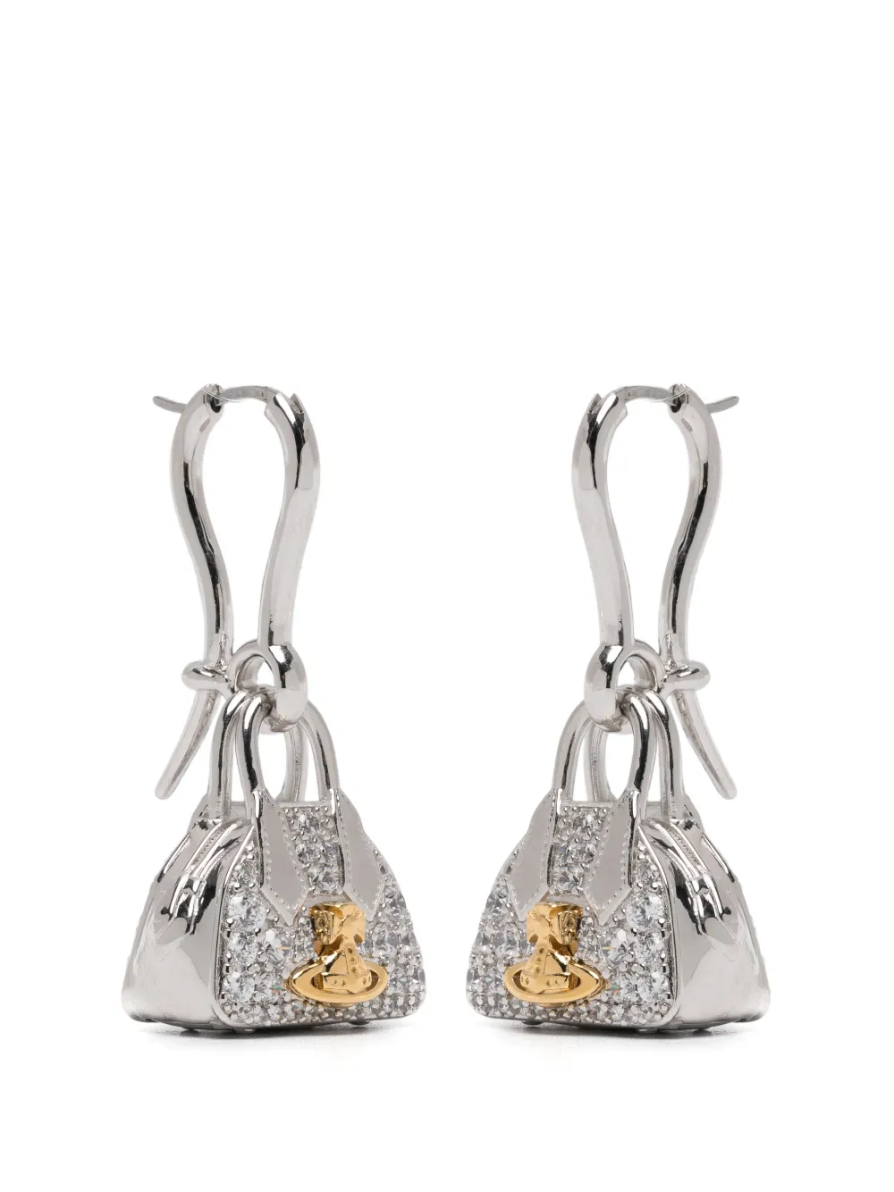 Vivienne Westwood Yasmine Orb-plaque crystal-embellished earrings - Silver