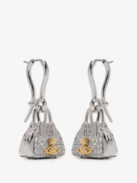 Vivienne Westwood aretes Yasmine con detalles de cristales y motivo Orb