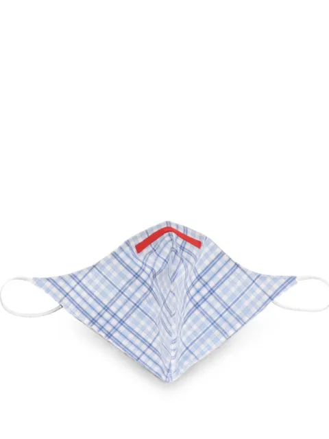 Isaia check-pattern face mask