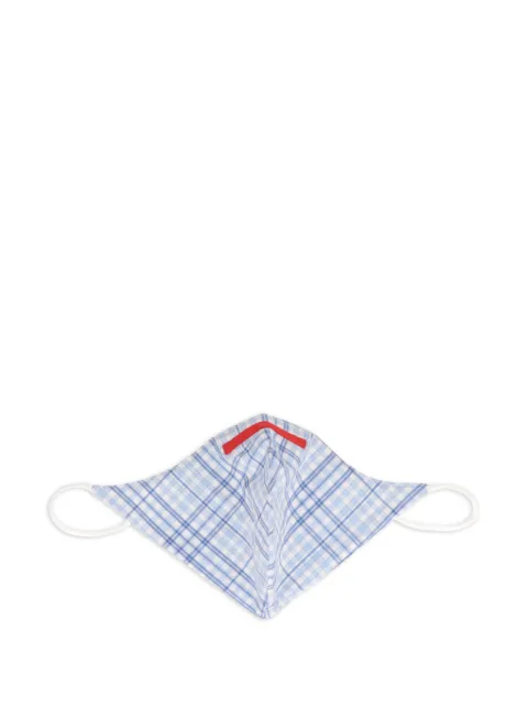 Isaia check-pattern face mask