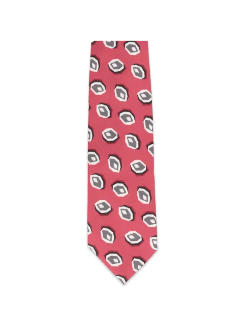 Isaia 7 Fold geometric-print tie