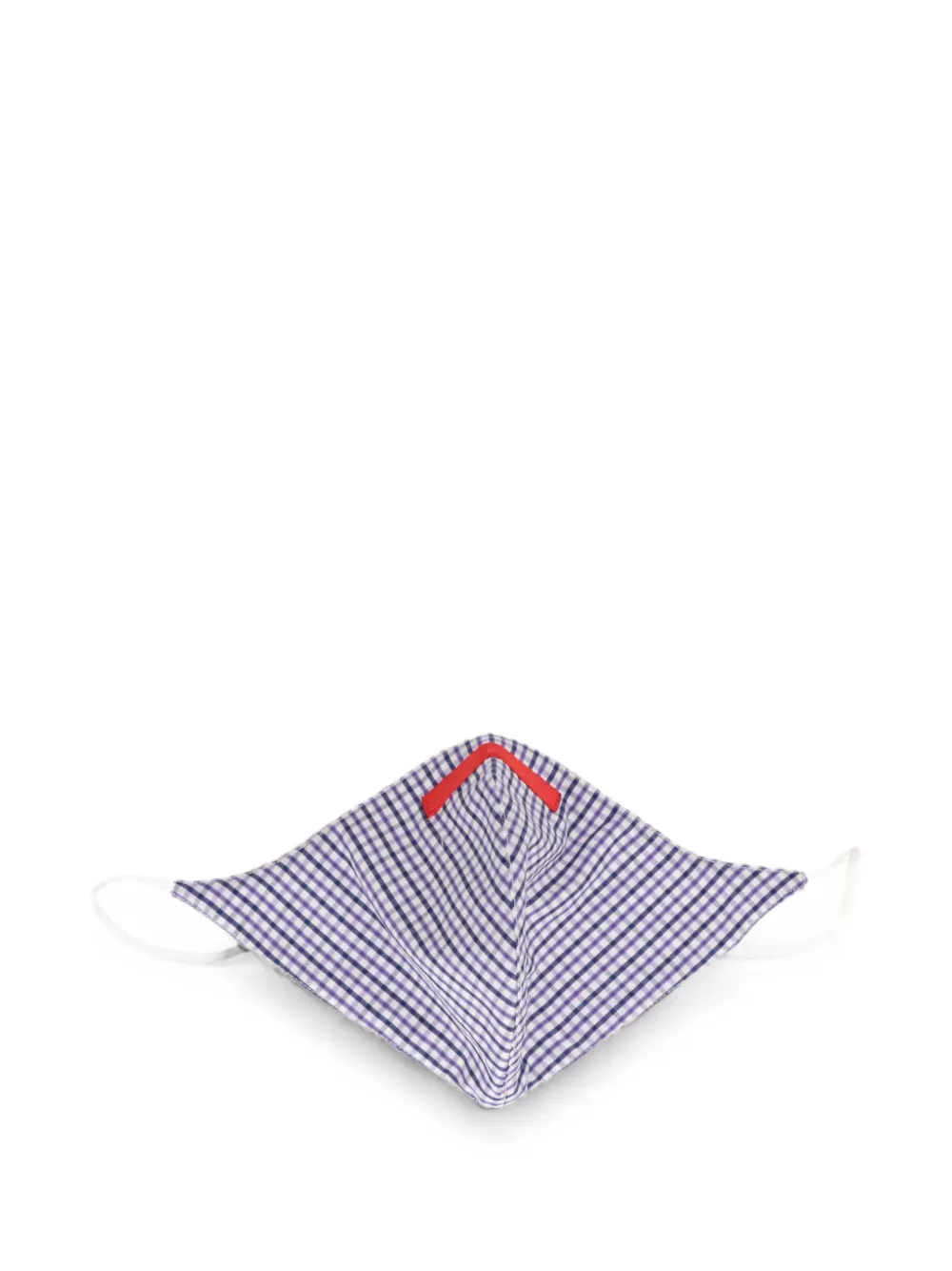 Isaia check-pattern face mask - Weiß
