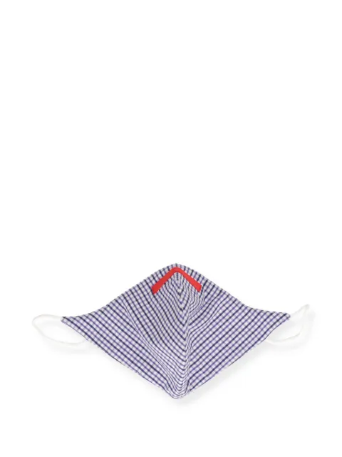 Isaia check-pattern face mask