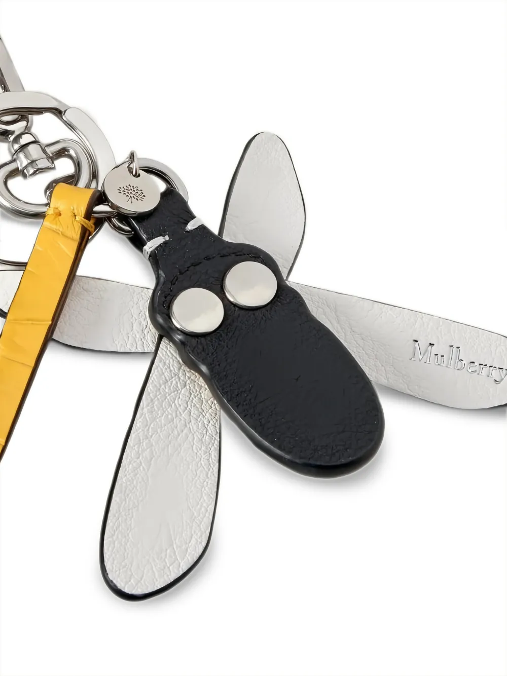 Mulberry British Summer sleutelhanger met hommel Wit