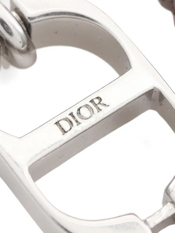 Christian Dior Pre-Owned 2020s CD Icon Braided Leather Bracelet