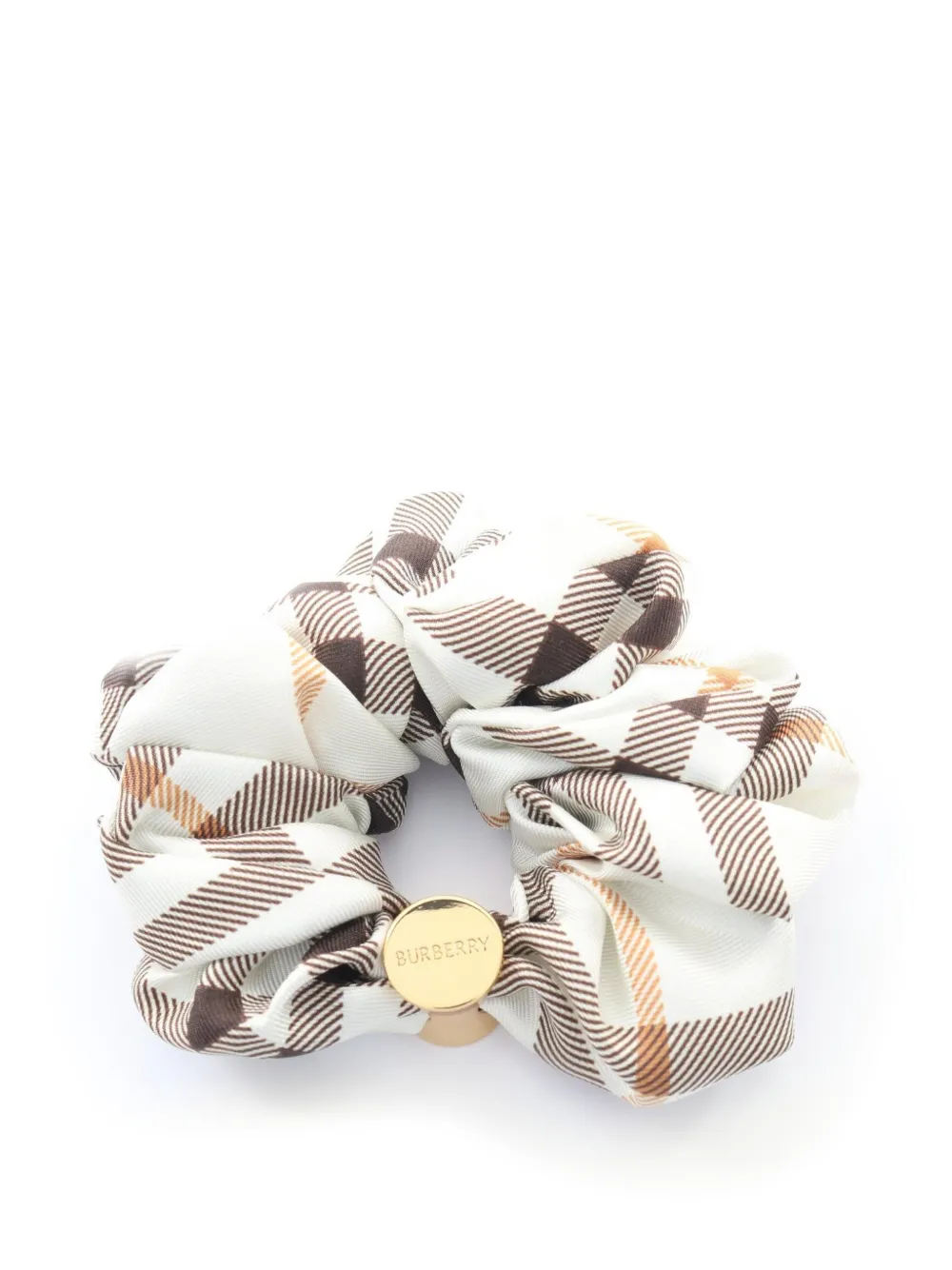 Burberry Pre-Owned 2020s check scrunchie - Bianco