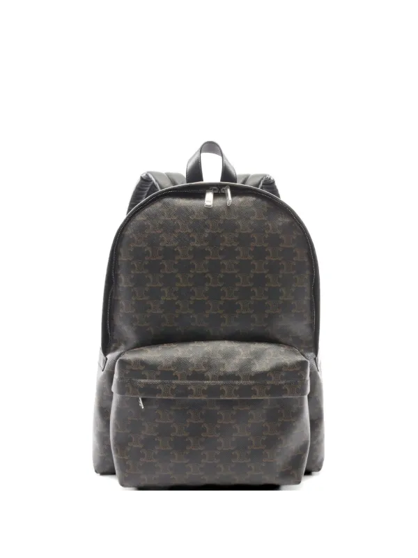 Celine Pre-owned Medium 2020s Triomphe Backpack in Brown