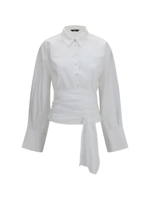 7 For All Mankind camisa con moño en la cintura