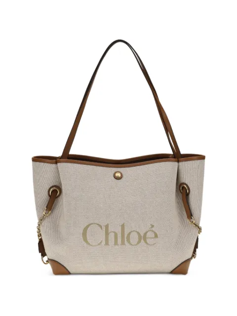 Chloé Clover skuldertaske med læderkant og logotryk