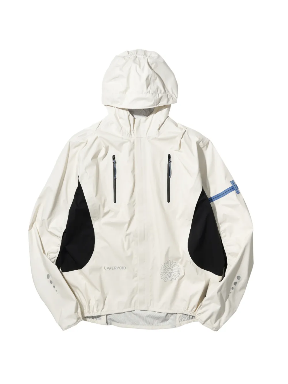 UPPERVOID colour-block hooded jacket - Toni neutri