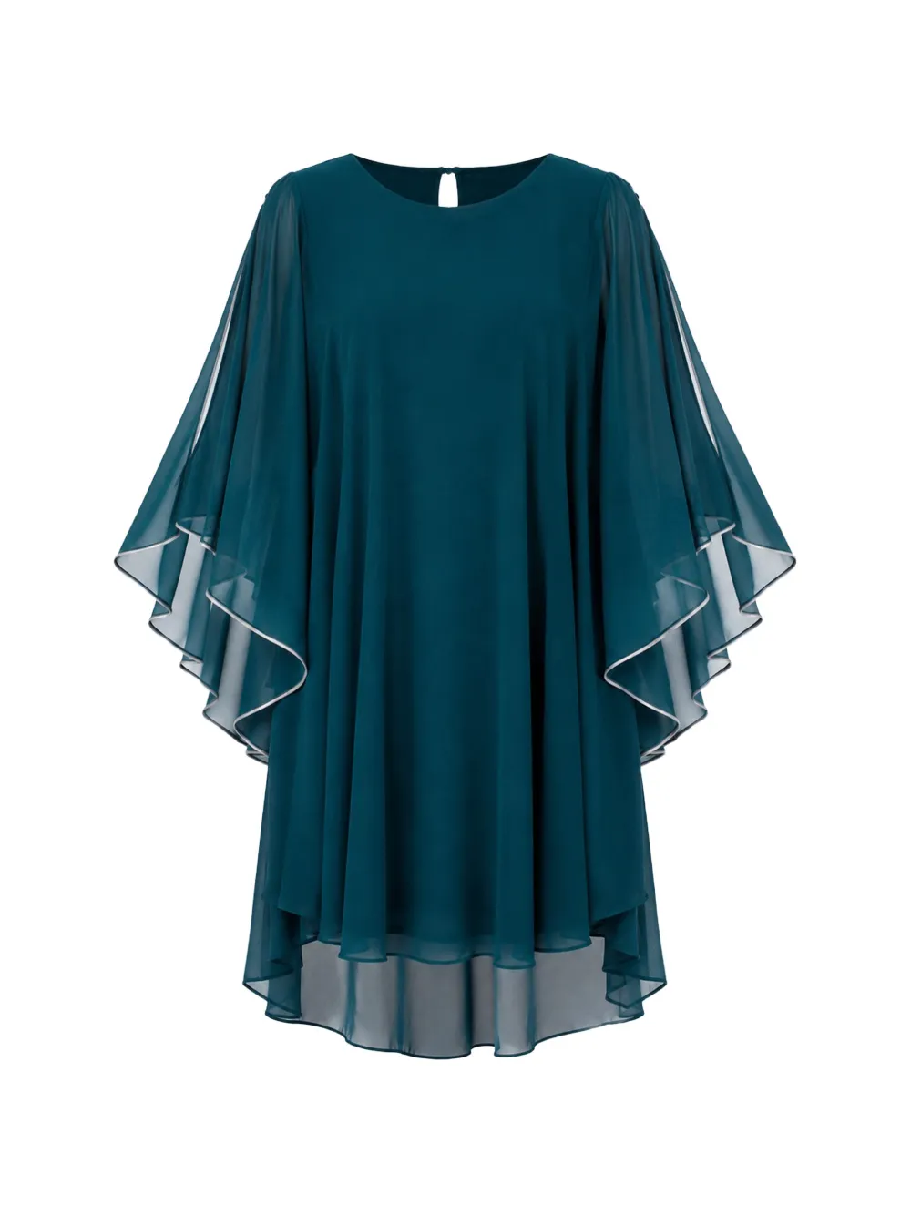 FRANK LYMAN cape-sleeve mini dress - Blu