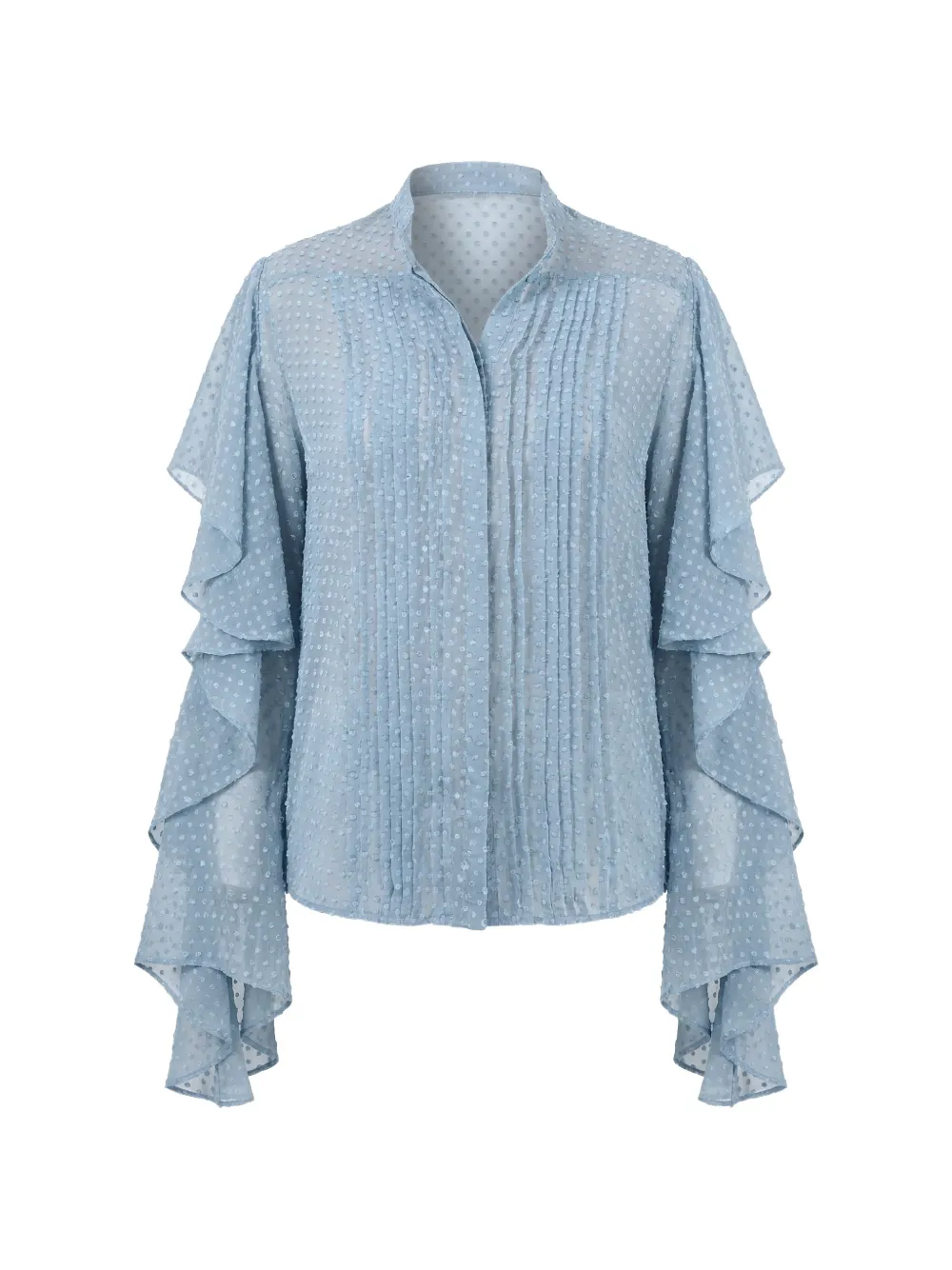 Barbara Bui ruffled-sleeve shirt - Blau