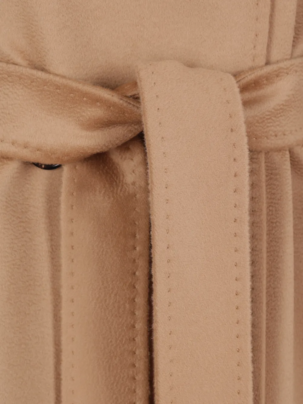 Max Mara Wollen jas met ceintuur Beige