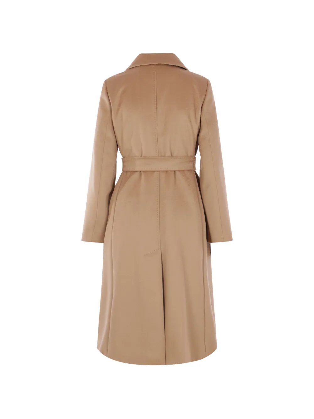 Max Mara Wollen jas met ceintuur Beige