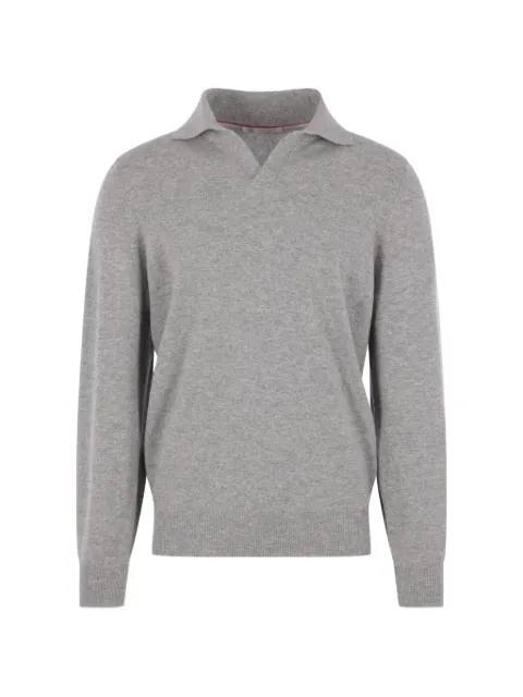 Brunello Cucinelli cashmere polo-collar sweater