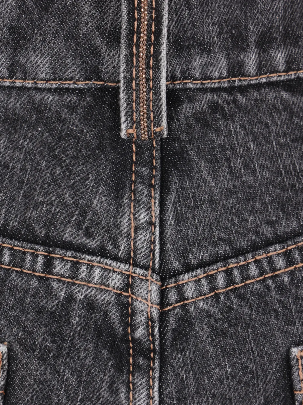 Brunello Cucinelli Straight jeans met monili-afwerking Grijs