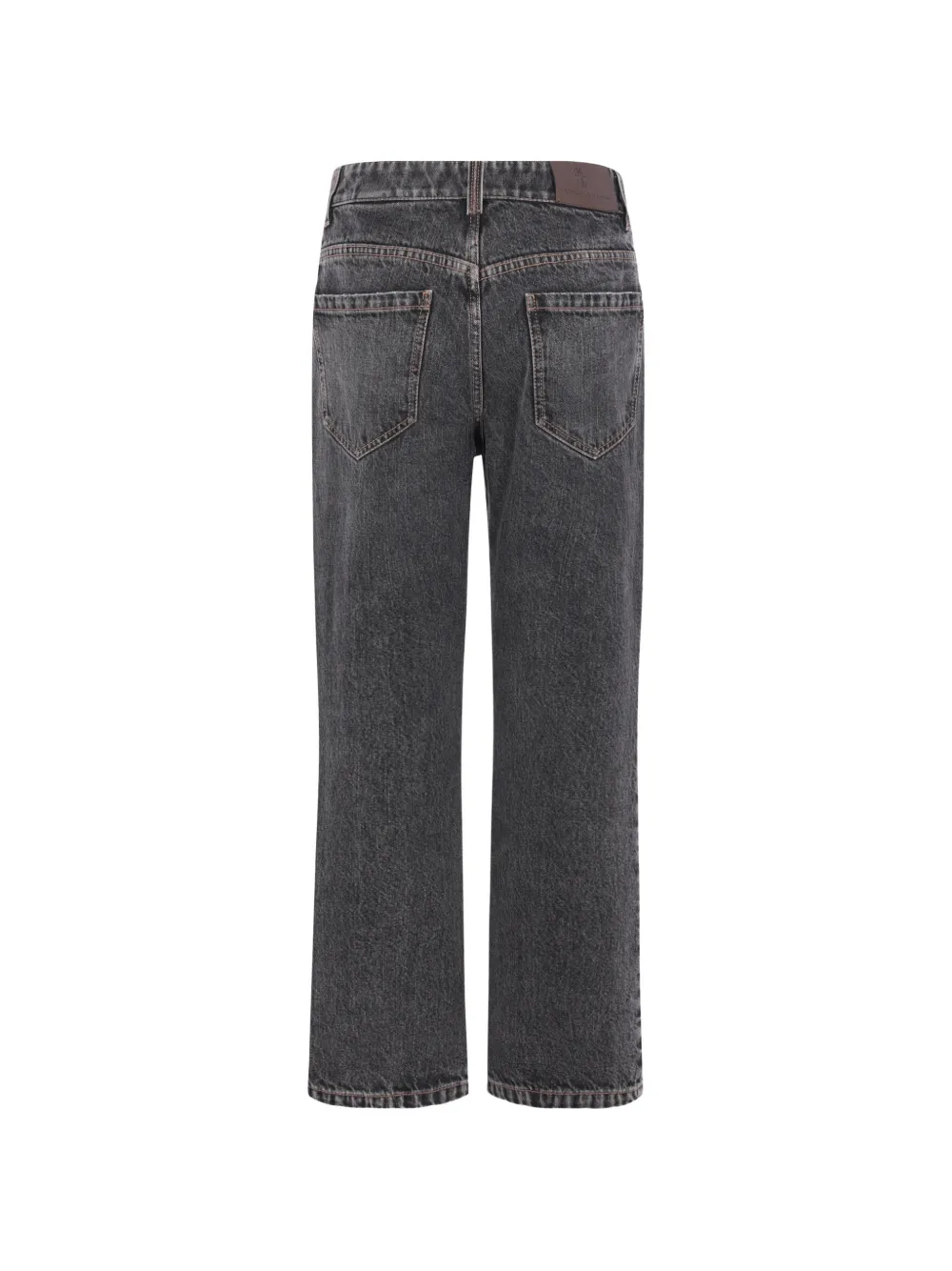 Brunello Cucinelli Straight jeans met monili-afwerking Grijs