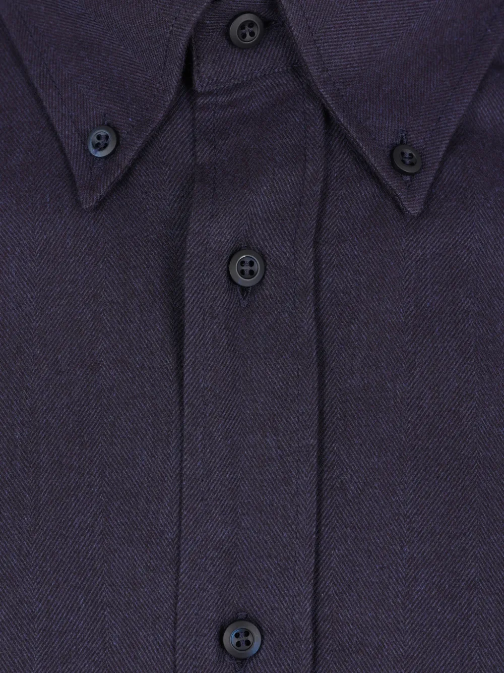 Brunello Cucinelli Button-down overhemd met visgraat-patroon Blauw