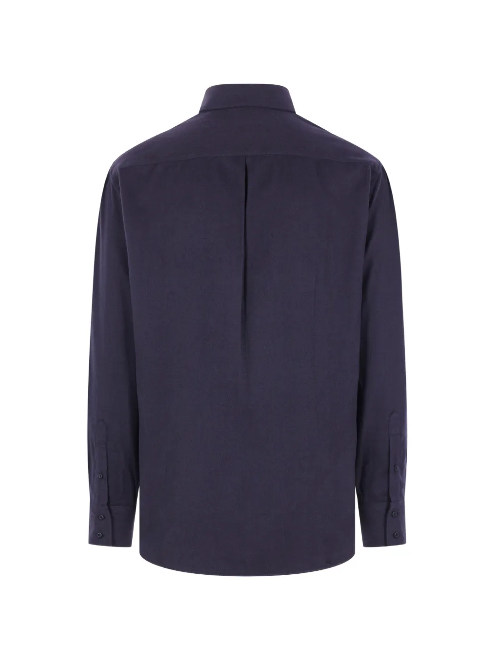 Brunello Cucinelli Button-down overhemd met visgraat-patroon Blauw