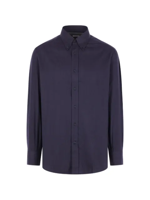 Brunello Cucinelli herringbone-weave button-down shirt