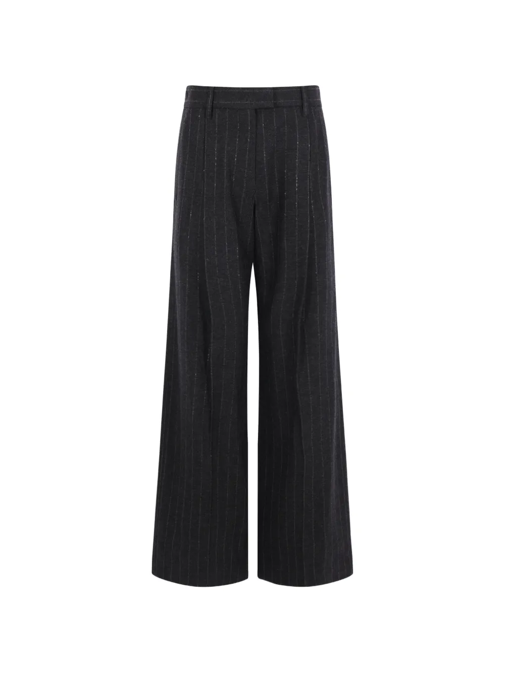 Brunello Cucinelli pinstripe sequin-embellished Palazzo pants - Grey