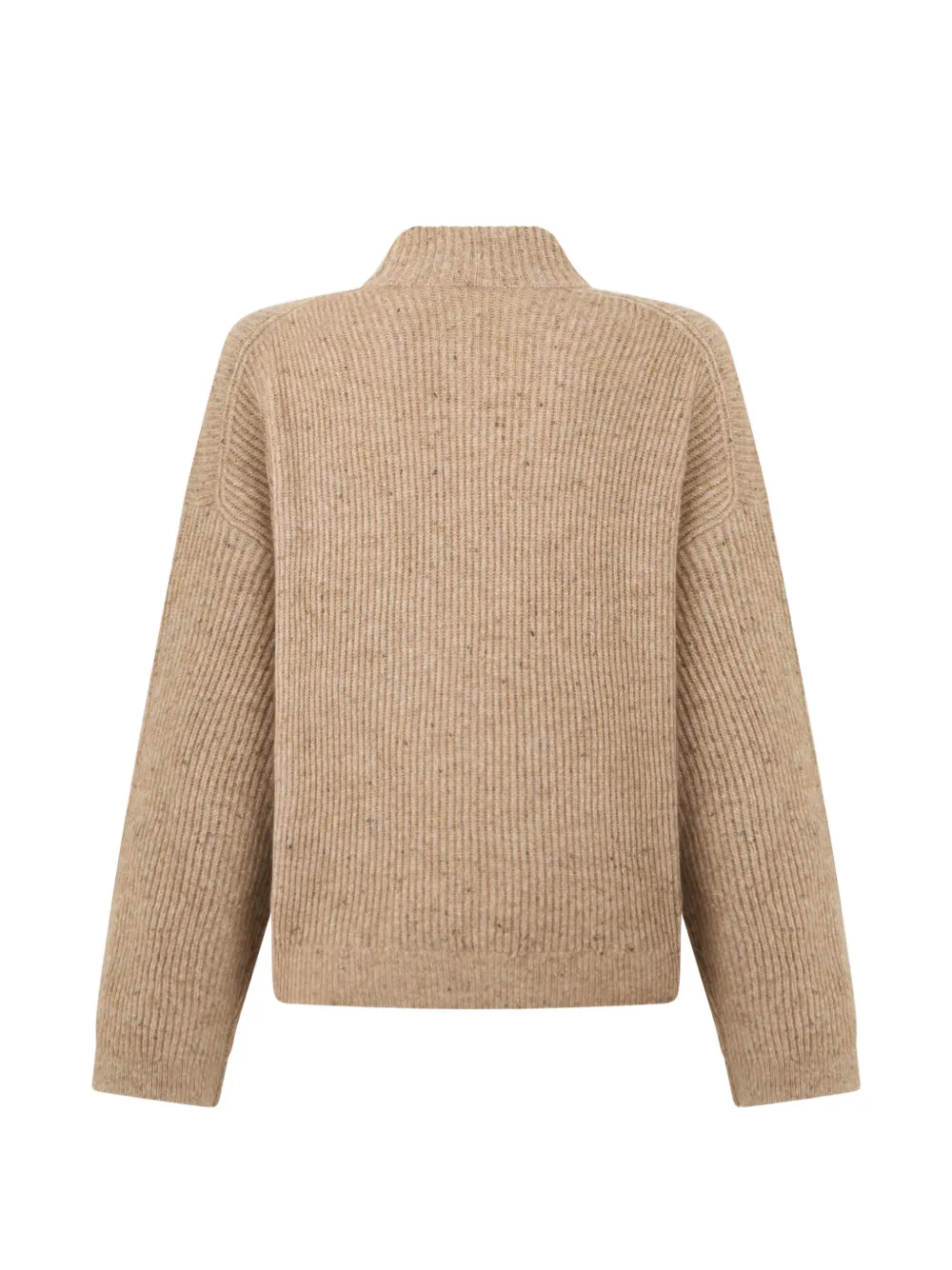 Brunello Cucinelli ribbed-knit mock-neck sweater Beige