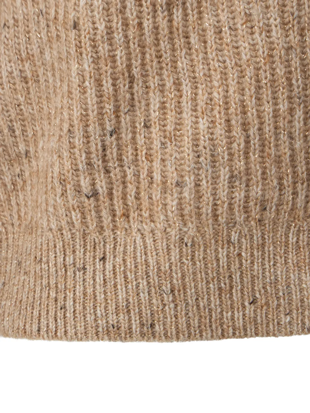 Brunello Cucinelli ribbed-knit mock-neck sweater Beige