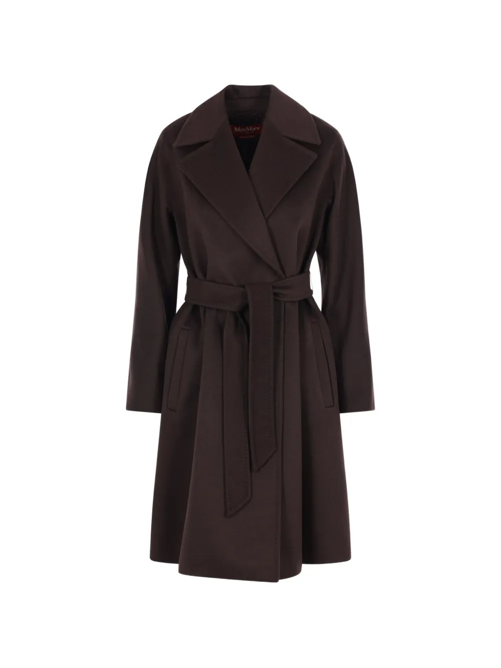 Max Mara Ravenna belted notch-lapels coat - Marrone
