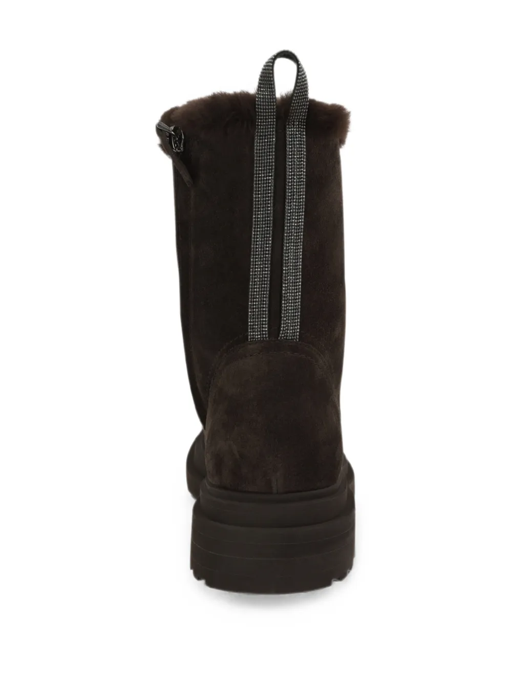 Brunello Cucinelli shearling-trim combat boots Bruin