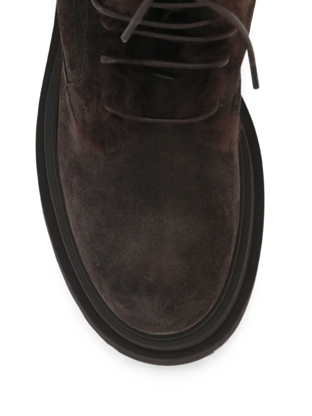 Brunello Cucinelli shearling-trim combat boots Bruin