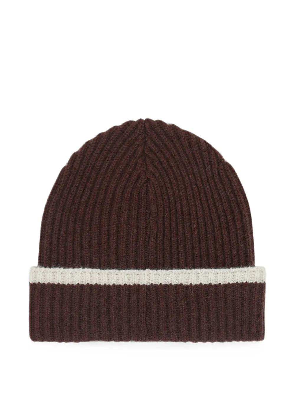 Brunello Cucinelli ribbed-knit beanie hat - Marrone