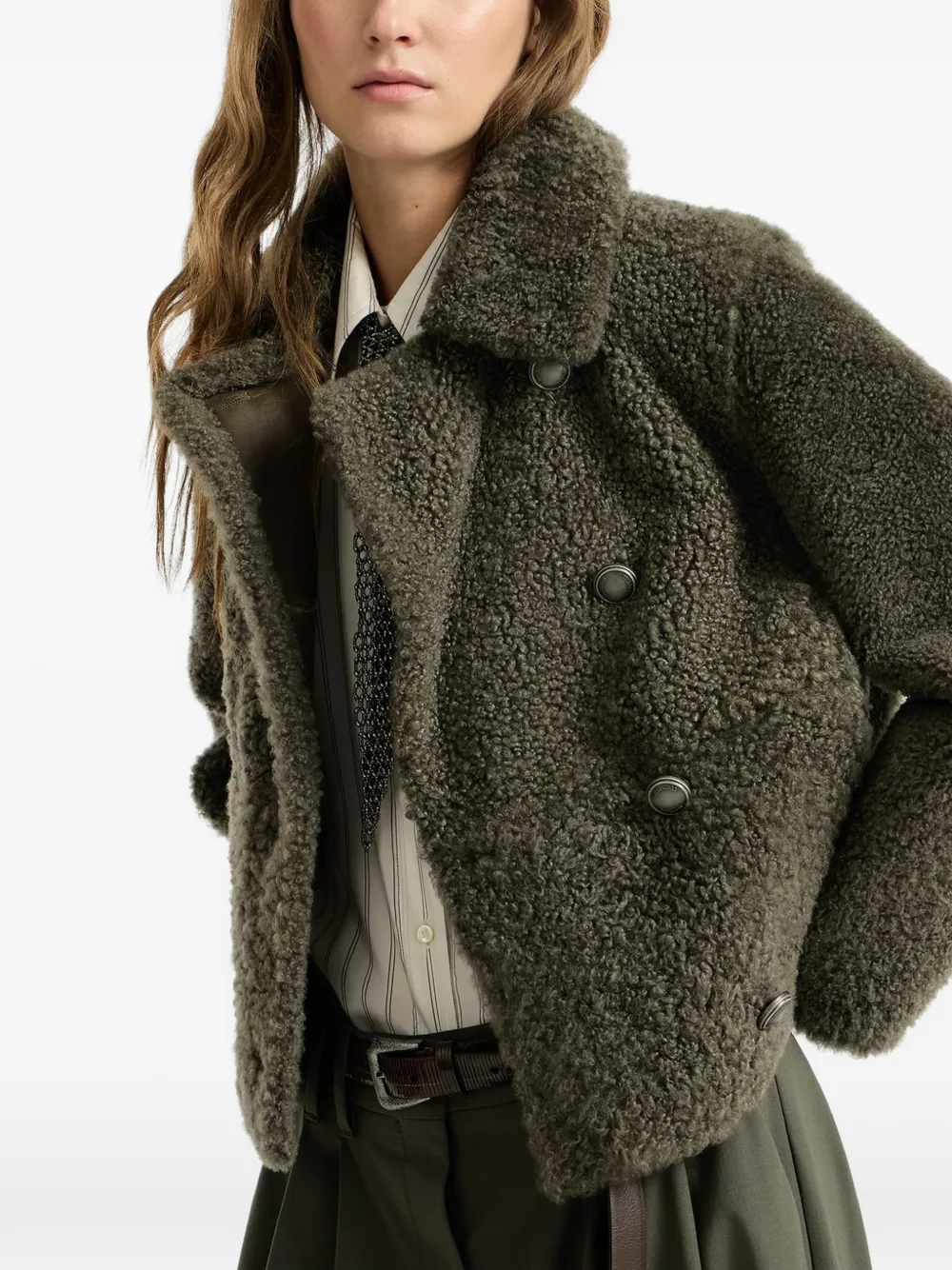 Brunello Cucinelli Jas met dubbele rij knopen Grijs