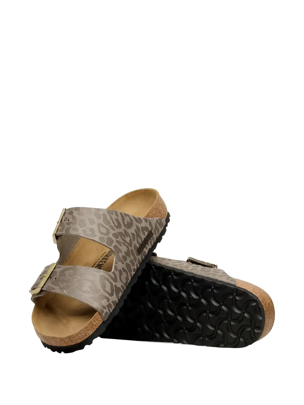 Birkenstock Arizona leopard-print sandals Grijs