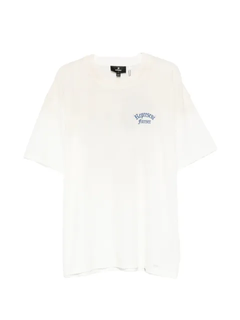 Represent Duality logo-print distressed cotton T-shirt