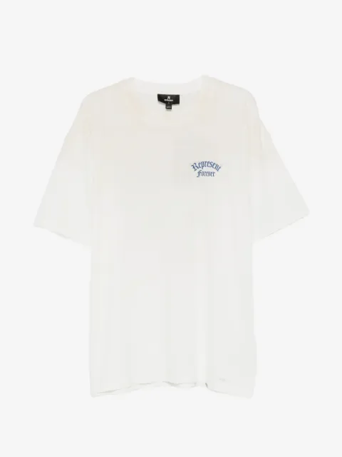 Represent Duality logo-print distressed cotton T-shirt