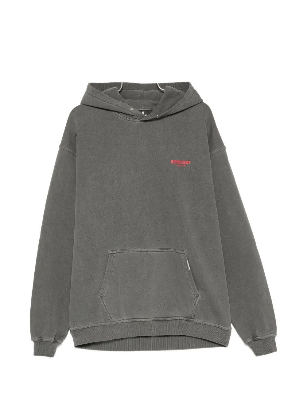 Represent Owners' Club logo-print cotton hoodie - Grigio