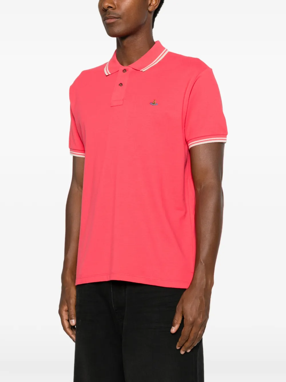 Vivienne Westwood Katoenen poloshirt met geborduurd detail Roze