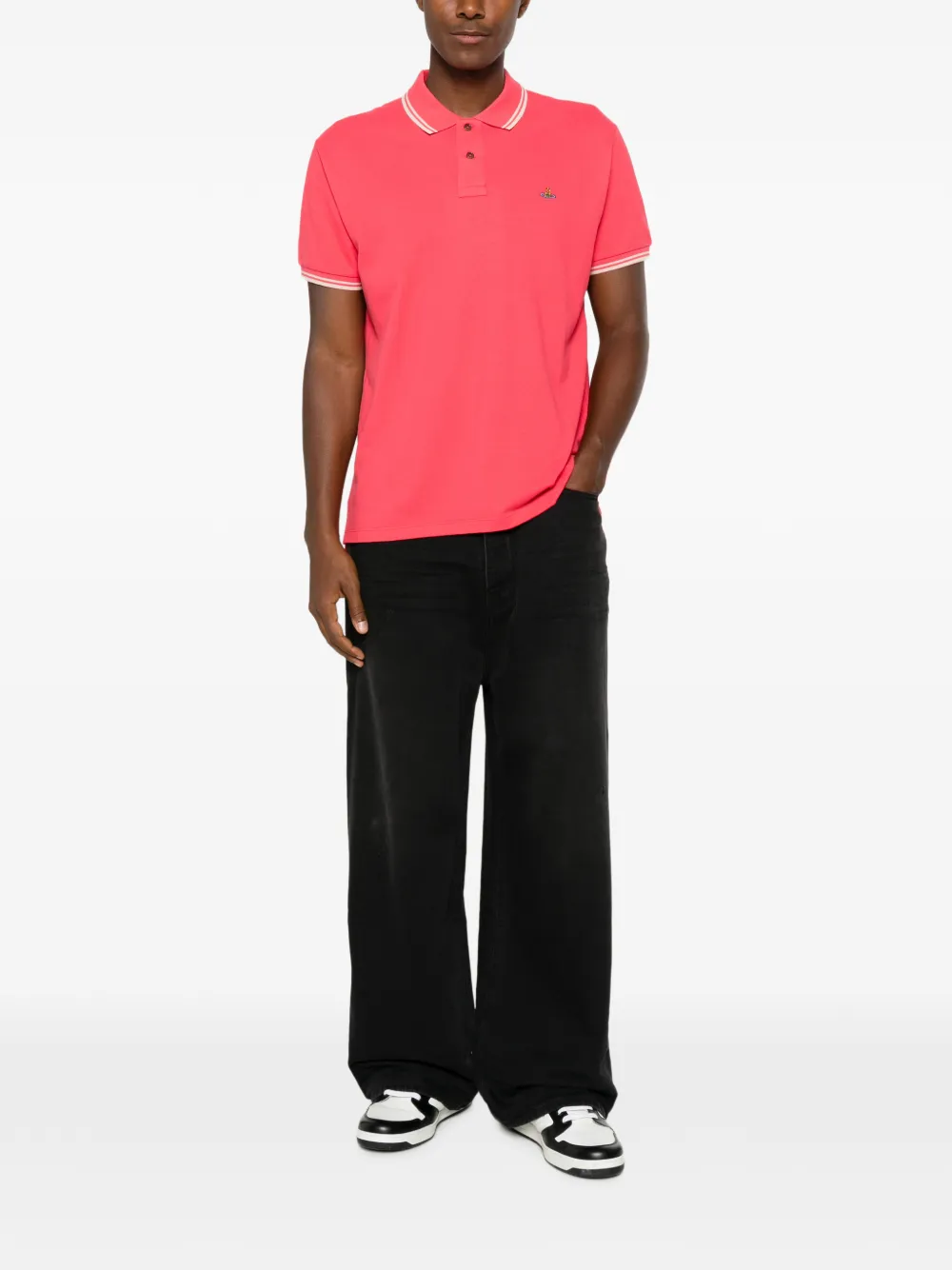 Vivienne Westwood Katoenen poloshirt met geborduurd detail Roze