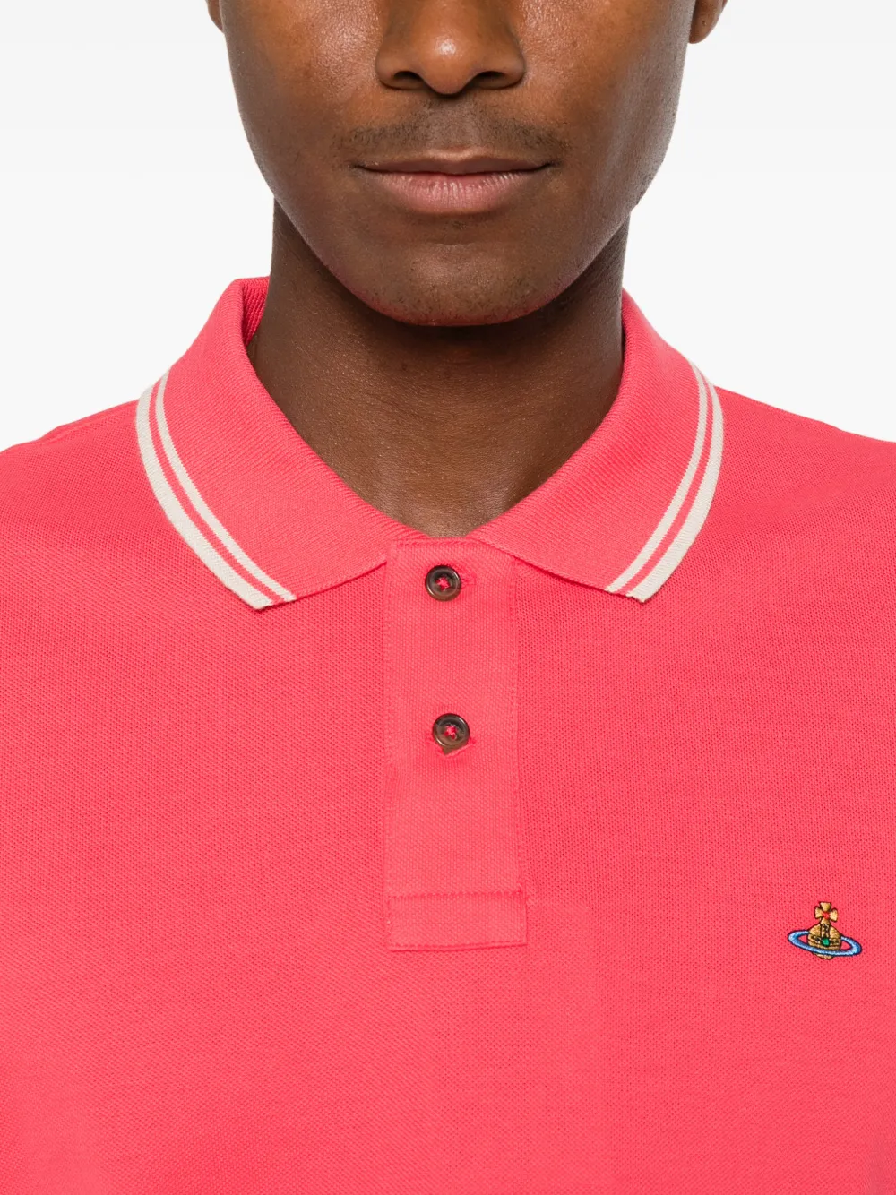 Vivienne Westwood Katoenen poloshirt met geborduurd detail Roze
