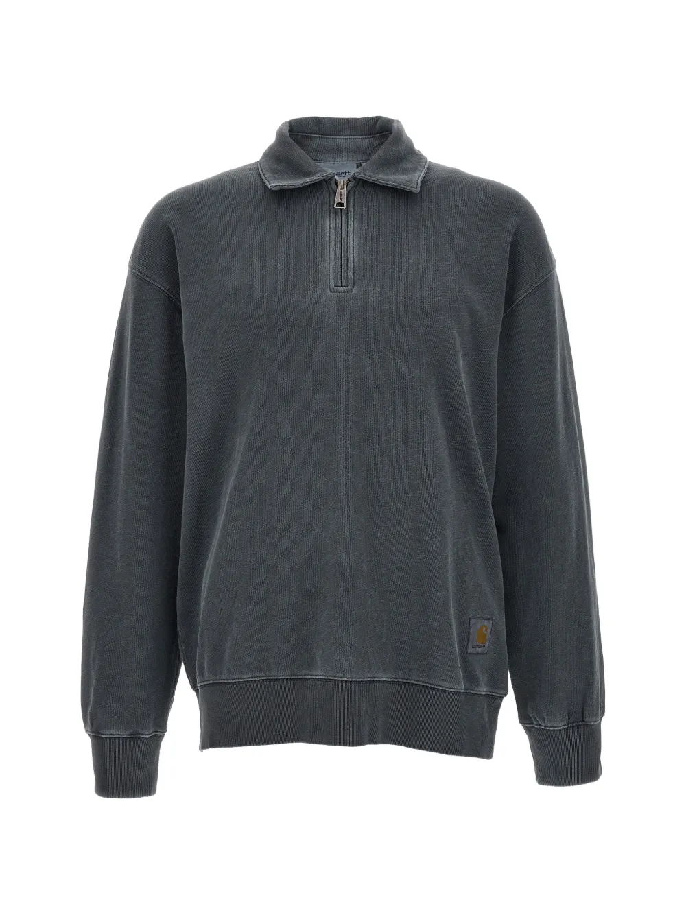 Carhartt WIP Harper garment-dyed zip-fastening polo shirt - Grigio